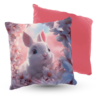 Poduszka welur słodki króliczek 40x40 cm