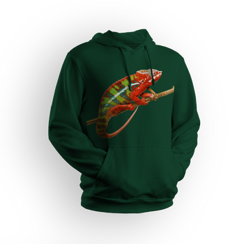 Bluza męska/unisex z kapturem kameleon