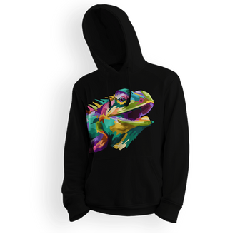 Bluza dziecięca z kapturem agama brodata w kolorach