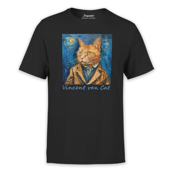 Koszulka z nadrukiem Vincent van Cat autoportret