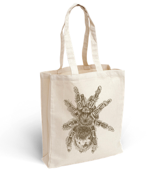 Torba bawełniana z nadrukiem pająka