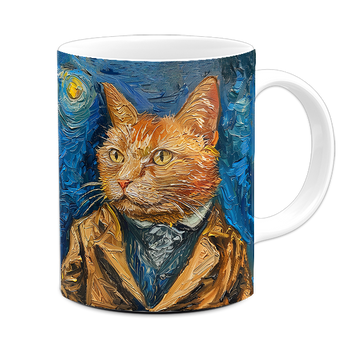 Kubek ceramiczny Vincent van Gogh autoportret kot