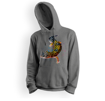 Bluza dziecięca z kapturem gekon lamparci