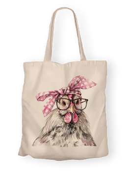 Torba bawełniana z nadrukiem stylowa kura