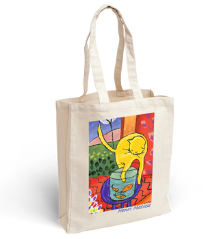 Torba bawełniana z nadrukiem Henri Matisse kot ze złotą rybką