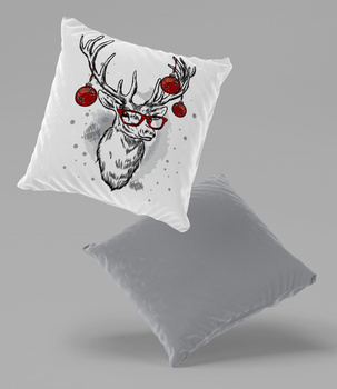 Poduszka welur jeleń 40x40 cm