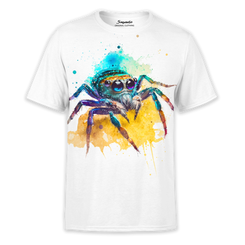 Koszulka z nadrukiem kolorowy pająk Skakun