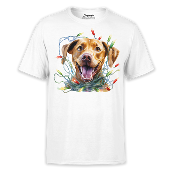 Koszulka z nadrukiem świąteczny pomocnik psiak