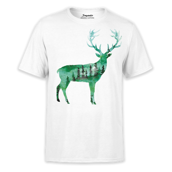 Koszulka z nadrukiem forest jeleń