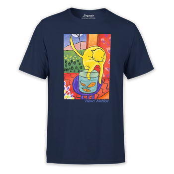 Koszulka z nadrukiem Henri Matisse kot ze złotą rybką