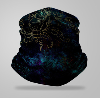 Komin wielofunkcyjny bezszwowy wzór abstrakcyjny vintage