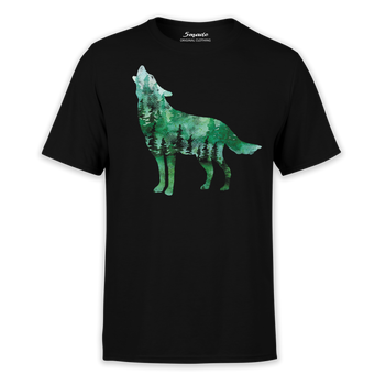 Koszulka z nadrukiem forest wilk