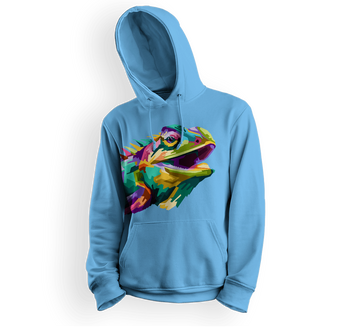 Bluza dziecięca z kapturem agama brodata w kolorach