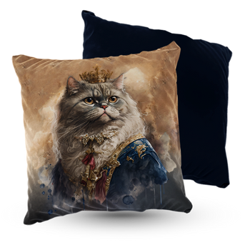 Poduszka welur kot arystokrata 40x40 cm