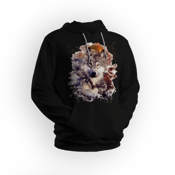 Bluza męska/unisex z kapturem wilk