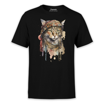 Koszulka z nadrukiem kotka boho