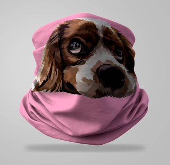 Komin wielofunkcyjny bezszwowy pies