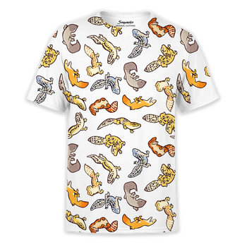 Koszulka dziecięca full print gekony