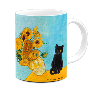 Kubek ceramiczny Słoneczniki w wazonie Vincent van Cat