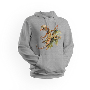 Bluza męska/unisex z kapturem gekon orzęsiony