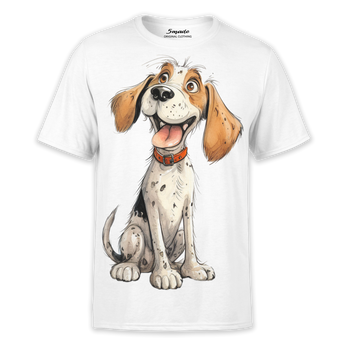 Koszulka z nadrukiem wesoły pies Beagle