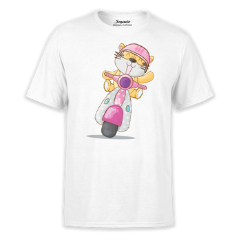 Koszulka dziecięca wesoła tygryska na skuterze