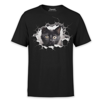 Koszulka dziecięca czarny kotek