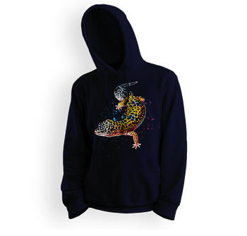 Bluza dziecięca z kapturem gekon lamparci