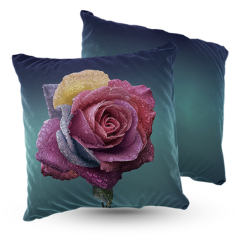 Poduszka welur róża 40x40 cm