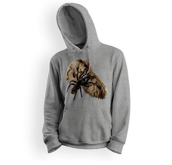 Bluza dziecięca z kapturem pająk ptasznik i czaszka