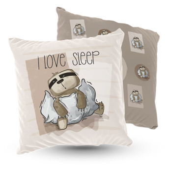 Poduszka welur śpiocha - leniwiec 40x40 cm