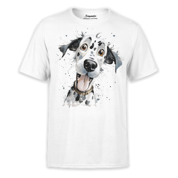 Koszulka z nadrukiem wesoły pies dalmatyńczyk