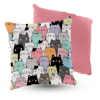 Poduszka welur koty 40x40 cm