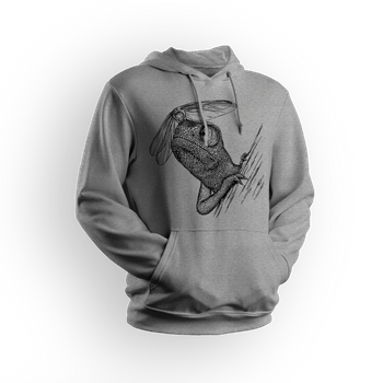 Bluza męska/unisex z kapturem kameleon szkic