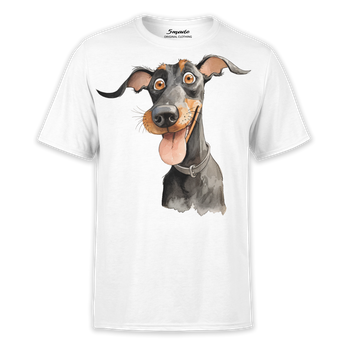 Koszulka wesoły pies Doberman