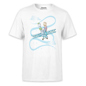 Koszulka dziecięca dinozaury w samolocie