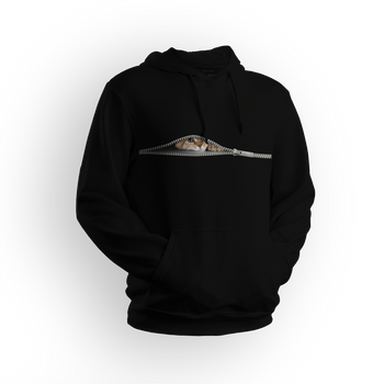 Bluza męska/unisex z kapturem kieszeń na kota