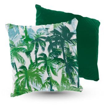 Poduszka welur palmy 40x40 cm