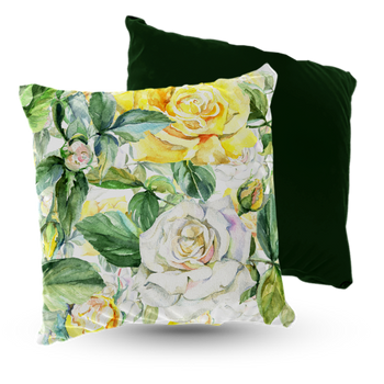 Poduszka welur róże 40x40 cm