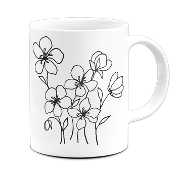 Kubek ceramiczny polne kwiaty