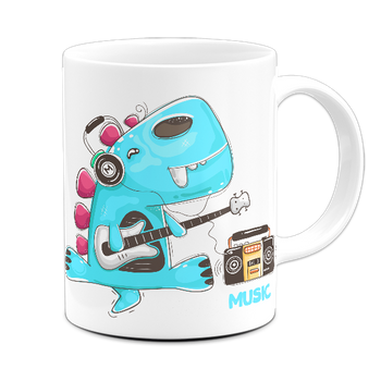 Kubek ceramiczny muzykalny dinozaur