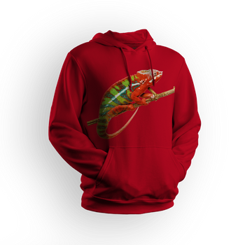 Bluza męska/unisex z kapturem kameleon