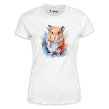 Koszulka damska chomik akwarela