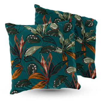 Poduszka welur liście maranta 40x40 cm