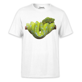 Koszulka z nadrukiem wąż pyton zielony