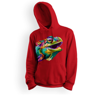 Bluza dziecięca z kapturem agama brodata w kolorach