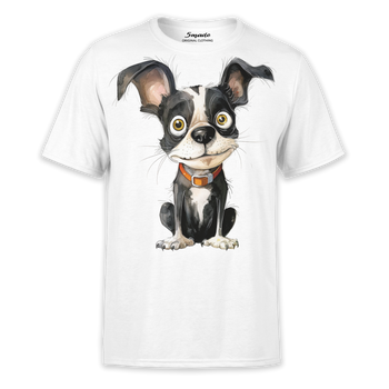 Koszulka z nadrukiem wesoły pies Boston terrier