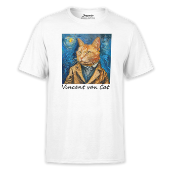 Koszulka z nadrukiem Vincent van Cat autoportret