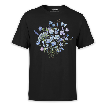 Koszulka z nadrukiem błękitne kwiaty