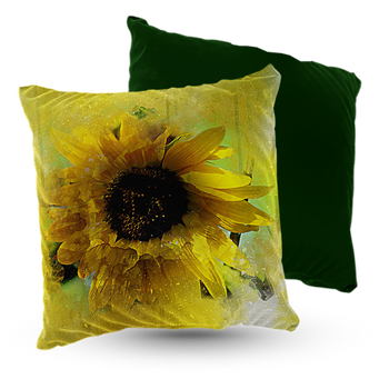 Poduszka welur słonecznik 40x40 cm